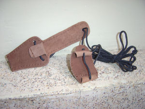 Genuine cowhide leather Archery <strong>Bow</strong> Stringer Non Slippery Nylon <strong>String</strong> Adjustable Length - Product Image 2