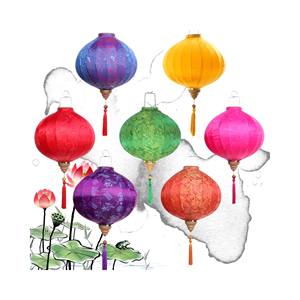 Farol colgante de seda Natural para decoración, lámpara de bambú colorida, estilo Oriental, impermeable, para Festival de Año Nuevo - Product Image 2