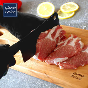 Cuchillo de Cocina [Giorno Felice] de Acero Inoxidable Negro, Cuchillo de Carnicero Resistente, Cuchillo de Acero Negro para Cocinar - Product Image 3