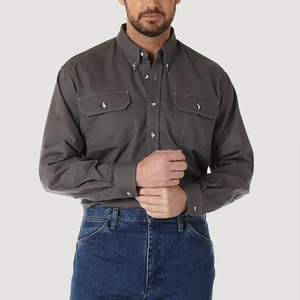 Vêtements de travail avec patch brodé de marque propre, uniforme de travail en vrac, réduction, uniforme de sécurité pour l'industrie pétrolière et gazière, chemise en coton ignifuge, réfléchissant, CE - Product Image 1