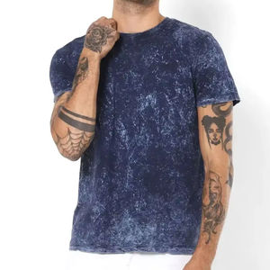 T-shirt surdimensionné pour homme en coton 100% lavé à l'acide vintage, épaules tombantes, poids lourd, streetwear pour homme - Product Image 1