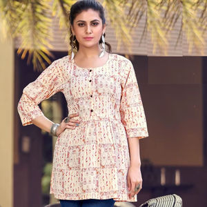 Venta al por mayor Nueva Colección de Verano Western Top Cómodo Algodón Mal Impreso - Product Image 1