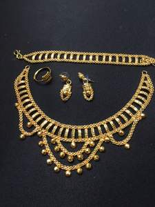 Conjunto de joyería de moda Vintage chapado en oro de 24 quilates clásico Personalizado incluye collar y pendientes Comoras Mayotte estilo EE. UU. Francia - Product Image 2