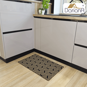 Modern WAVE Polyester Floor <b>Mat</b> Non <b>Slip</b> Washable Rug 70x120cm OEKO-TEX Certified Waterproof Pet Friendly Dariana - Product Image 2