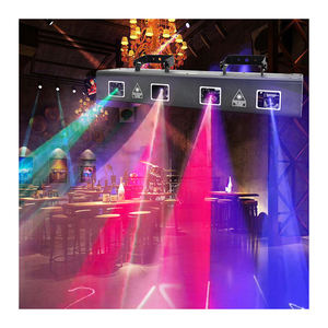 Luz láser RGB completa de cuatro cabezales rectangular 3W 15W Night Club KTV Disco luces de escenario con emisión Azul Rojo verde amarillo - Product Image 1