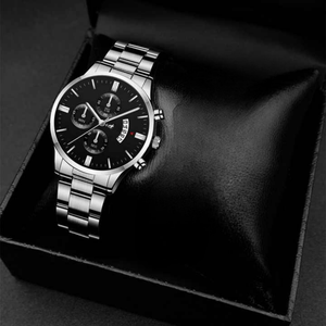 Reloj de Cuarzo Liso al por Mayor, Logotipo Personalizado, Acero Inoxidable, Minimalista, Impermeable, Moda Unisex, Reloj de Pulsera Clásico - Product Image 1