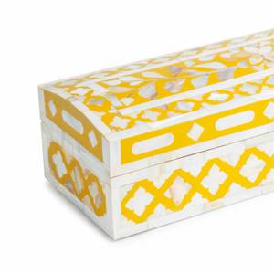 Nouvelle arrivée Boîte de rangement rectangulaire pour bijoux Fabriquée à la main Meilleure qualité Incrustation de nacre Design floral en cuir pour moderne - Product Image 6