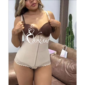 Cinturones moldeadores con cremallera y botones para mujer, fajas colombianas transpirables para reducir el vientre y moldear, disponibles en rojo - Product Image 3
