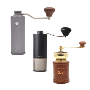 เครื่องบดเมล็ดกาแฟแบบมือหมุนสไตล์เรโทรแบบพกพา เครื่องบดแบบแมนนวลวินเทจ ทำจากไม้เนื้อแข็งและเหล็กหล่อ - Product Image 1