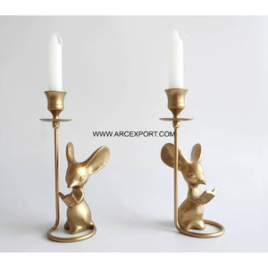 Tabletop Shiny Polished Wedding and Christmas Decoration Event <b>Candle</b> Holder Aluminum Made Metal Long Shape <b>Candle</b> Holder - Product Image 4