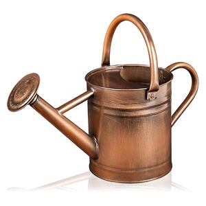 Sculpted <b>Body</b> Metal Watering Can with Antique Copper Finishing Suitable for Gifting or Personal Gardening Collection - Product Image 3