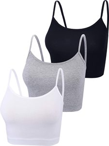 Top corto transpirable de verano con bordado floral para mujer, camisola vintage de tirantes finos, chaleco de punto de ganchillo frontal de lana - Product Image 1