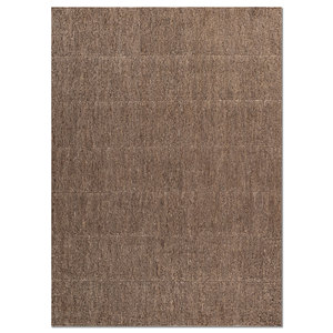 Tapis de salon Nomadic Threads PKJT-115 gris uni et noir, tissé à la main en jute et chanvre, tissage plat, taille 9x12 - Product Image 1