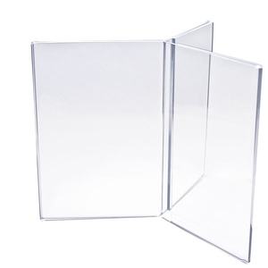Soporte de letrero de acrílico transparente de varios lados, cada panel se adapta a dos menús de 5x7, exhibición de encimera perfecta para restaurantes, bares y eventos - Product Image 6