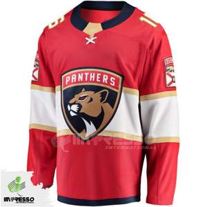 เสื้อฮอกกี้น้ำแข็งผู้ชายคุณภาพสูง บริการ OEM แบบกำหนดเอง พิมพ์ลายด้วยความร้อน โพลีเอสเตอร์ 100% แห้งเร็ว ระบายอากาศได้ดี ชุดเซ็ต - Product Image 1