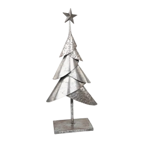 Décoration de Noël élégante en métal argenté de haute qualité, centre de table moderne pour décorations de Noël - Product Image 1