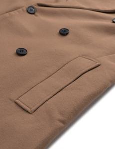 Trench long en laine respirant personnalisé dernier modèle de haute qualité pour hommes manteau d'hiver manteau en laine pour hommes avec bouton à la mode - Product Image 2