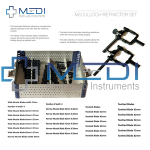 Kit d'instruments de chirurgie de la colonne vertébrale avec boîte de stérilisation Système d'écarteur orthopédique pour laminectomie McCulloch - Product Image 6