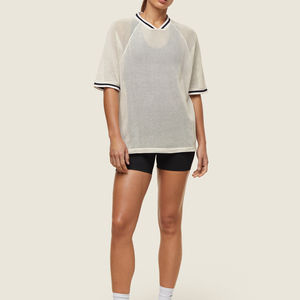 Maillot de football unisexe en maille, logo personnalisé, manches courtes, vêtements de sport streetwear tendance pour l'été et le printemps, directement de l'usine - Product Image 1