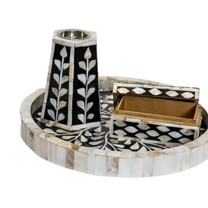 Estilo árabe Bakhoor Mubkhar Quemador Set One Bone Inlay Oud Home Hotel Quemador de incienso de resina aromática - Product Image 6