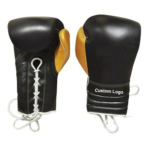 Gants de boxe MMA antidérapants lacés pour hommes, fabriqués sur mesure, meilleurs ventes, gants d'entraînement de boxe en cuir véritable de haute qualité. - Product Image 2