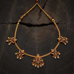 Floral Gold-Plated Religious Chain <b>Necklace</b> for Wedding & Gift 166082 - Product Image 2