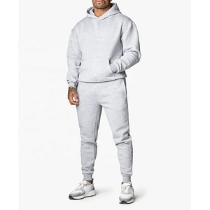 Customized 100% Cotton 400GSM Baggy Fleece Oversized Hoodies <b>Jogger</b> Set Tracksuit Long Sleeves Maternity for <b>Men's</b> Winter Use - Product Image 1
