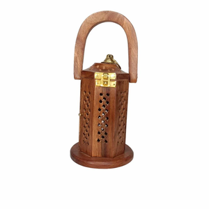 Traditional 7 Inch Handmade Wooden <b>Incense</b> <b>Stick</b> <b>Holder</b> Burner with Ash Catcher Stand Aromatherapy - Product Image 2