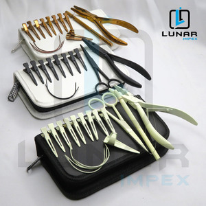 Kit de herramientas de extensión de cabello de fabricación de calidad para el etiquetado de marca de logotipo personalizado de Año Nuevo en Alicates de acero de tres colores - Product Image 5