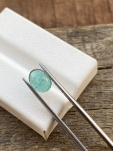 8x6 MM naturel zambien émeraude ovale forme Cabochon pierre avec bonne qualité de couleur pierre précieuse en vrac pour la fabrication de bijoux 1.21 carats - Product Image 6