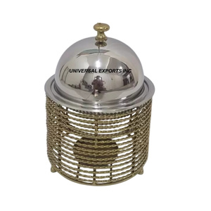 Juego de Dos Calentadores de Comida de Metal con Caligrafía Árabe, Cazuela de Diseño, Tamaño Personalizado, Calentador de Comida de Metal Decorativo y Elegante - Product Image 2