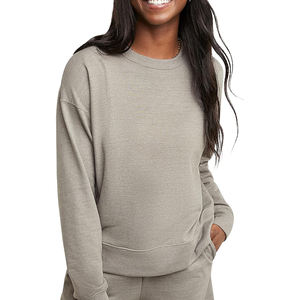 Sudaderas de cuello redondo de alta calidad, diseño personalizado, estilos de Fitness para mujer, sudadera de invierno de tela de punto - Product Image 1