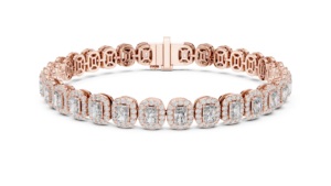 IGI Certified Radiant Cut Natural Diamond Tennis <b>Bracelet</b> Luxury 18K Solid Yellow White & <b>Rose</b> <b>Gold</b> Rhodium Plated Jewelry Gift - Product Image 6
