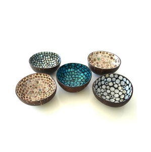 Cuenco de cáscara de coco ecológico de alta calidad con incrustaciones pulidas Vintage multiusos MP DECOR gran oferta cuencos - Product Image 2