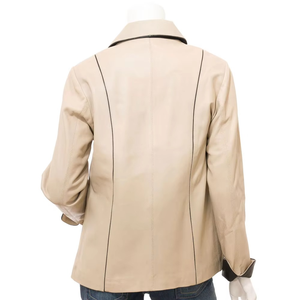 Chaqueta de Invierno para Mujer de Alta Calidad, Nueva Colección, Cuero Genuino, Satén, Moda Otoñal - Product Image 3