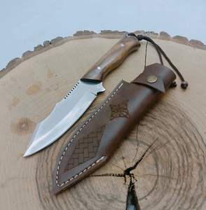 Wholesale 2024 High Carbon <b>Steel</b> Hunting Knife Handmade Wooden Handle Fine Leather Sheath Viking Style Industrial Grade - Product Image 6