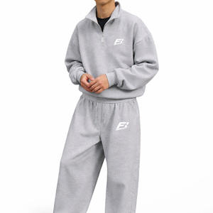 Conjunto Deportivo Personalizado de Felpa para Hombre, Sudadera con Cierre de Cremallera, Pantalones Jogger, Fabricante de Ropa Deportiva B2B con Etiqueta Privada OEM, EE. UU. - Product Image 1