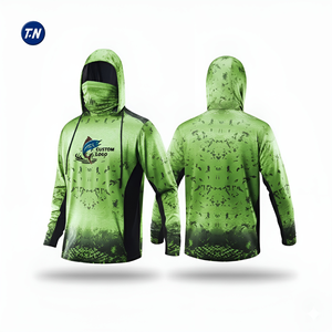 Camiseta con Capucha de Pesca de Secado Rápido y Transpirable al por Mayor, Talla Grande, Protección UV UPF 50+, Logotipo Personalizado, Ropa Deportiva - Product Image 4