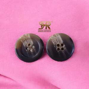 Best Seller DE LA India, botones de cuerno de búfalo Premium hechos a mano, redondos de 4 agujeros para camisas, abrigos y manualidades - Product Image 6