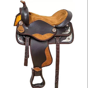 Selle Western pour Cheval en Cuir de Buffle Véritable de Qualité Supérieure, Quincaillerie en Acier Inoxydable, Tailles Personnalisées pour Chevaux de Course de Baril - Product Image 1