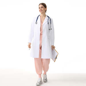 Hot Selling Wholesale Price Women's <b>Doctor</b> Scrub <b>Sets</b> Solid Color Knitted Trending Design Hospital Use - Product Image 6