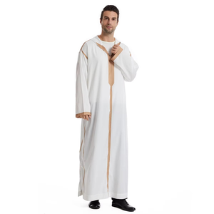 Traditional Muslim Clothing <b>Men</b> <b>Thobe</b> Embroidered <b>Thobe</b> Clothing Solid Color <b>Thobe</b> Jubba <b>Men's</b> Arabic Customized Comfortable - Product Image 3