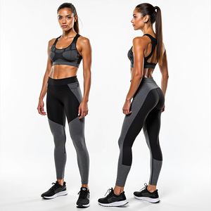 Ensemble de yoga sans couture pour femmes pour l'automne et l'hiver avec soutien-gorge et leggings conçus pour un ajustement confortable et respirant - Product Image 2