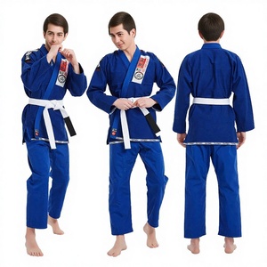 Kimono de Jiu-Jitsu Brésilien et MMA Léger, Respirant, Séchage Rapide, 240g, Unisexe, Pré-rétréci, Uniforme de Grappling 100% Coton, Couleur Bleue, Livraison Gratuite - Product Image 1