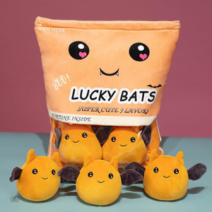 Venta al por mayor boba bolsa almohada de felpa personalizada embalaje de <span class=keywords><strong>peluche</strong></span> snack juguetes de <span class=keywords><strong>peluche</strong></span> lindo galletas bolsas de felpa - Product Image 1