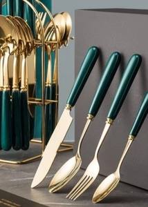 Ensemble de couverts de qualité supérieure, moderne et élégant, ustensiles en acier inoxydable pour les maisons et les restaurants, repas pour une esthétique de table haut de gamme - Product Image 5