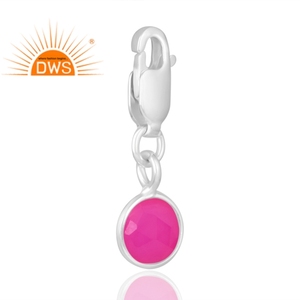 Meilleure vente 925 argent Sterling naturel rose calcédoine pierre précieuse pendentif bijoux personnalisés pour les femmes cadeau pour elle - Product Image 3
