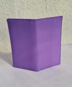 Custom Black Purple PU Leather Ladies Checkbook Cover with RFID Feature <b>Fold</b> Closure-Short <b>Wallet</b> Wholesale - Product Image 4