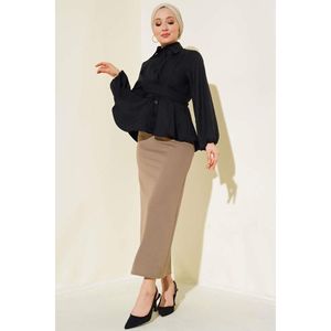 เสื้อผูกด้านหน้าสีดำ - Product Image 3