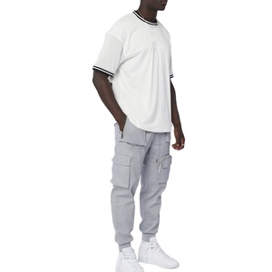 Custom Logo 2025 Sportswear Track Trousers Knee Length Drawstring Sweatpants Joggers with Pockets Casual Cargo Pants for Men - Product Image 5